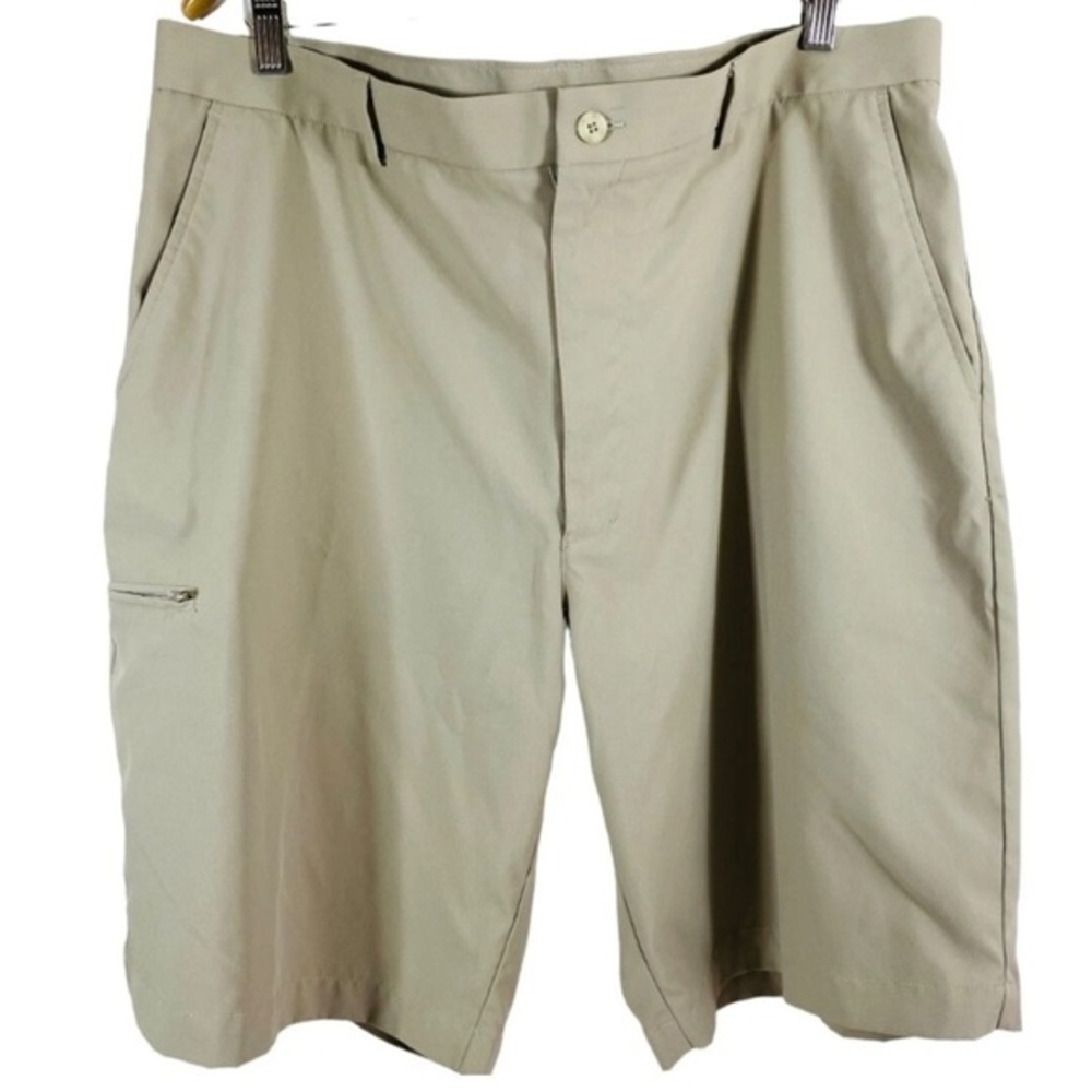 Grand Slam Performance Tan Golf Shorts 38 Moisture Wicking
